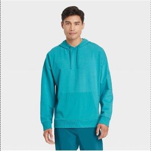 Lightweight All-In-Motion teal fitness hoodie!